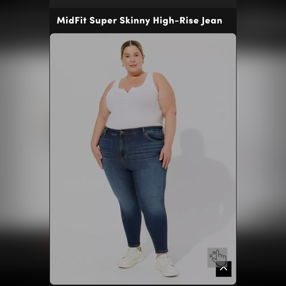 Torrid Midfit Super Skinny Jeans - Deep Blue